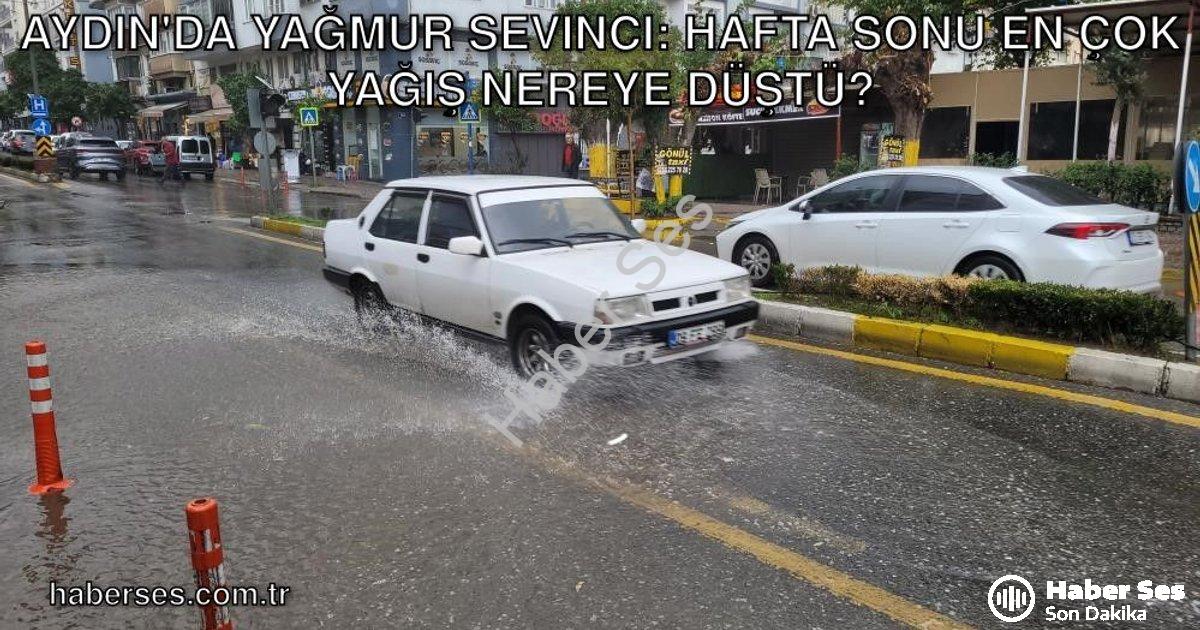 "Aydın'da Yağmur Sevinci: Hafta Sonu En Çok Yağış Nereye Düştü?" başlıklı haber için fotorealistik,