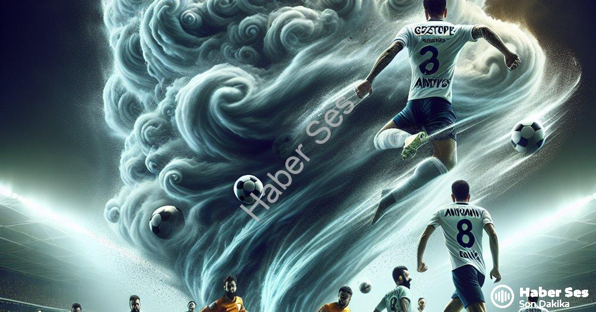 "Göztepe Deplasmanda Fırtına Gibi: Antalyaspor Engelini Aştı" başlıklı haber için fotorealistik, pro