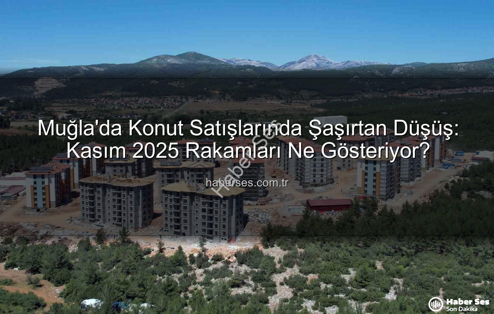 Muğla konut satışları - Muğla'da Konut Satışlarında Şaşırtan Düşüş: Kasım 2025 Rakamları Ne Gösteriyor?