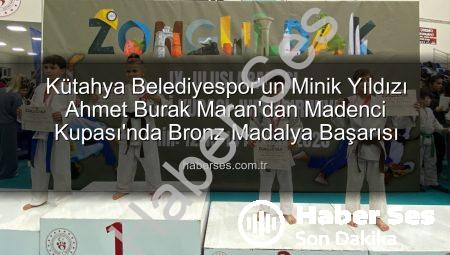 Kütahya Belediyespor’un Minik Yıldızı Ahmet Burak Maran’dan Madenci Kupası’nda Bronz Madalya Başarısı