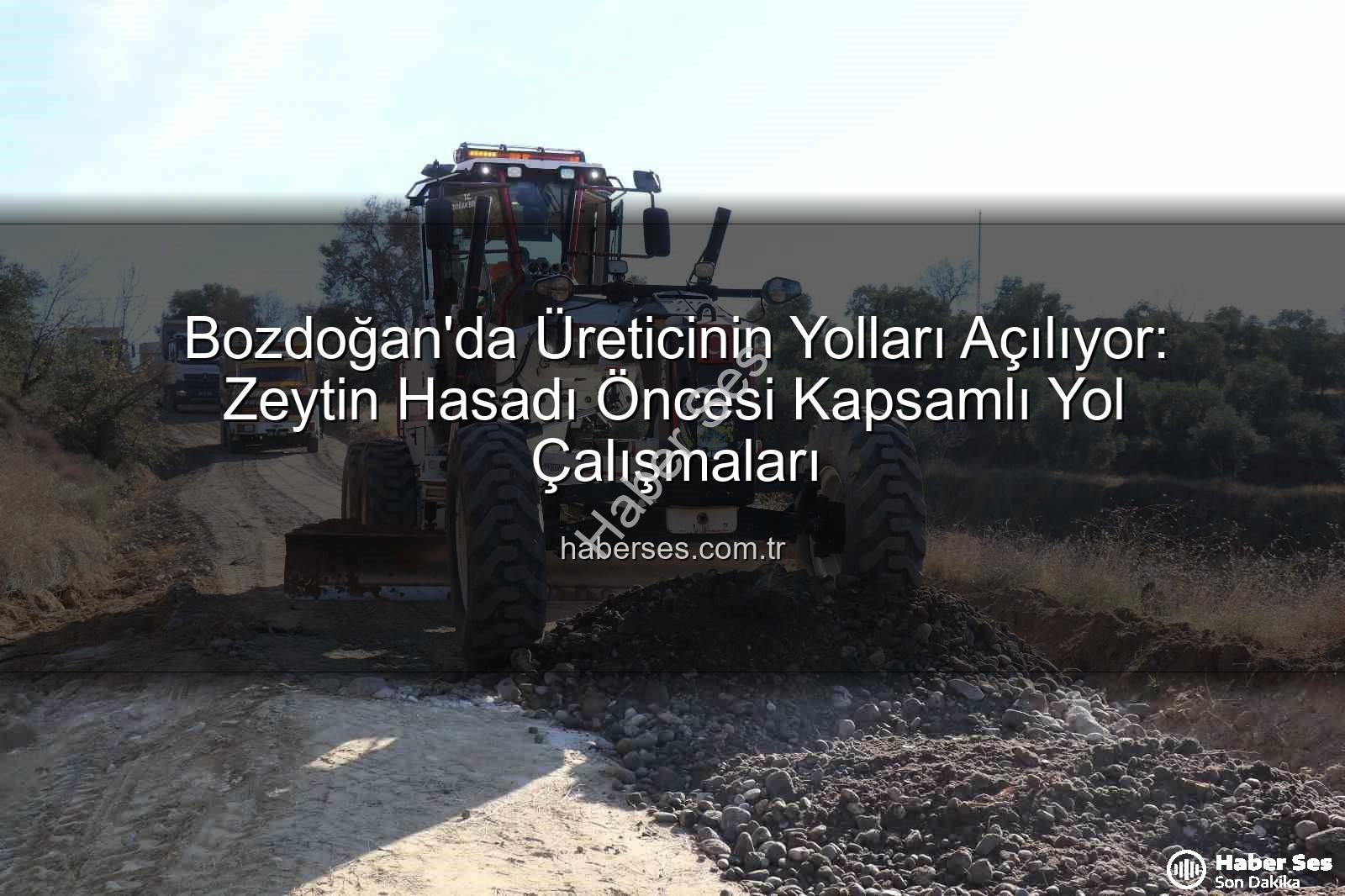 Bozdoğan yol çalışmaları - Bozdoğan'da Üreticinin Yolları Açılıyor: Zeytin Hasadı Öncesi Kapsamlı Yol Çalışmaları