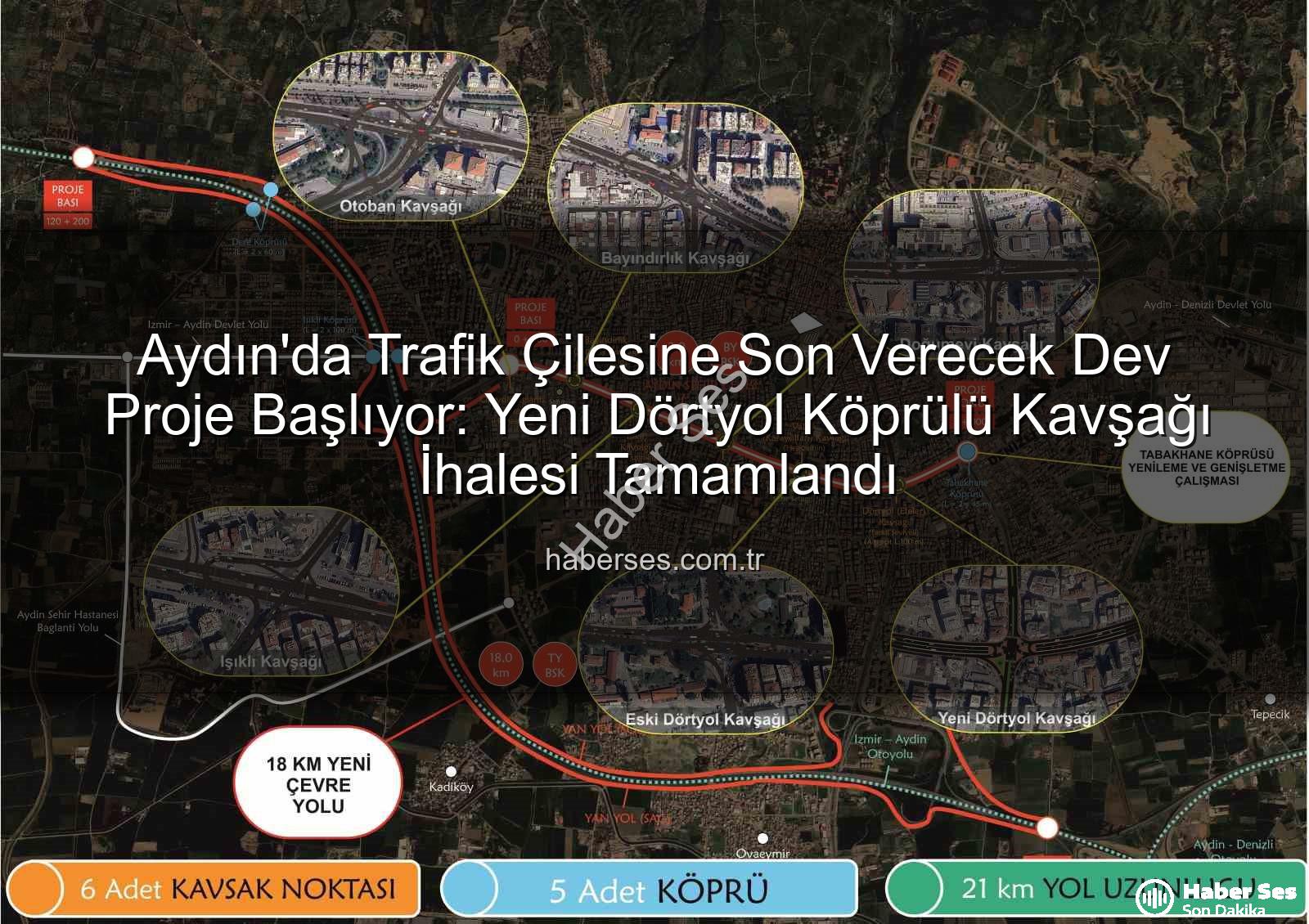 Yeni Dörtyol Köprülü Kavşağı - Aydın'da Trafik Çilesine Son Verecek Dev Proje Başlıyor: Yeni Dörtyol Köprülü Kavşağı İhalesi Tamamlandı